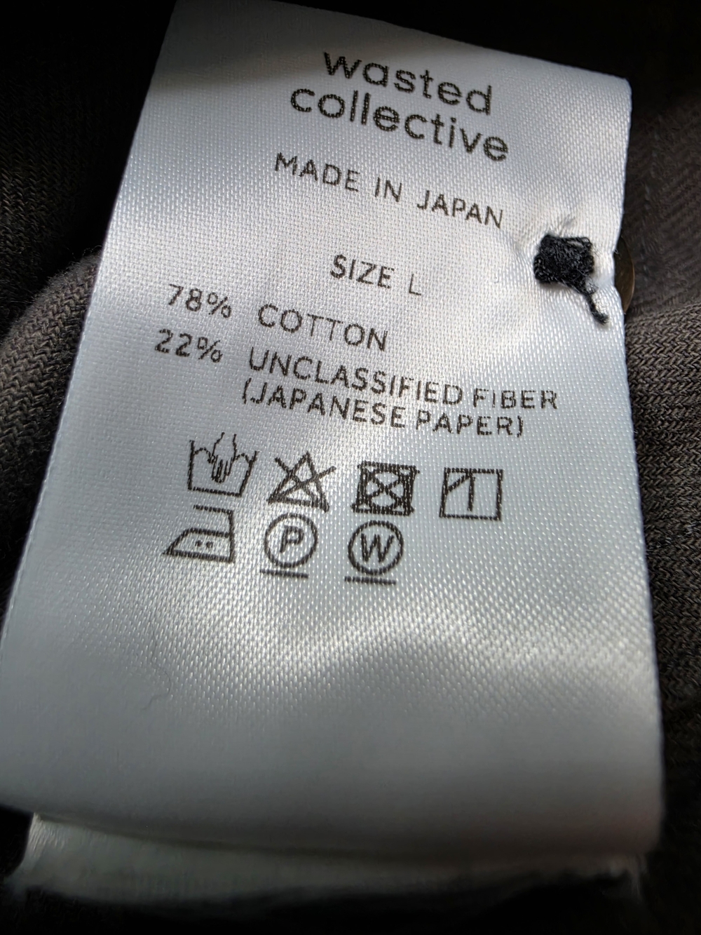 Wasted Collective Gray Button Down Large Good Times Do Good Made Japan - Picture 4 of 8